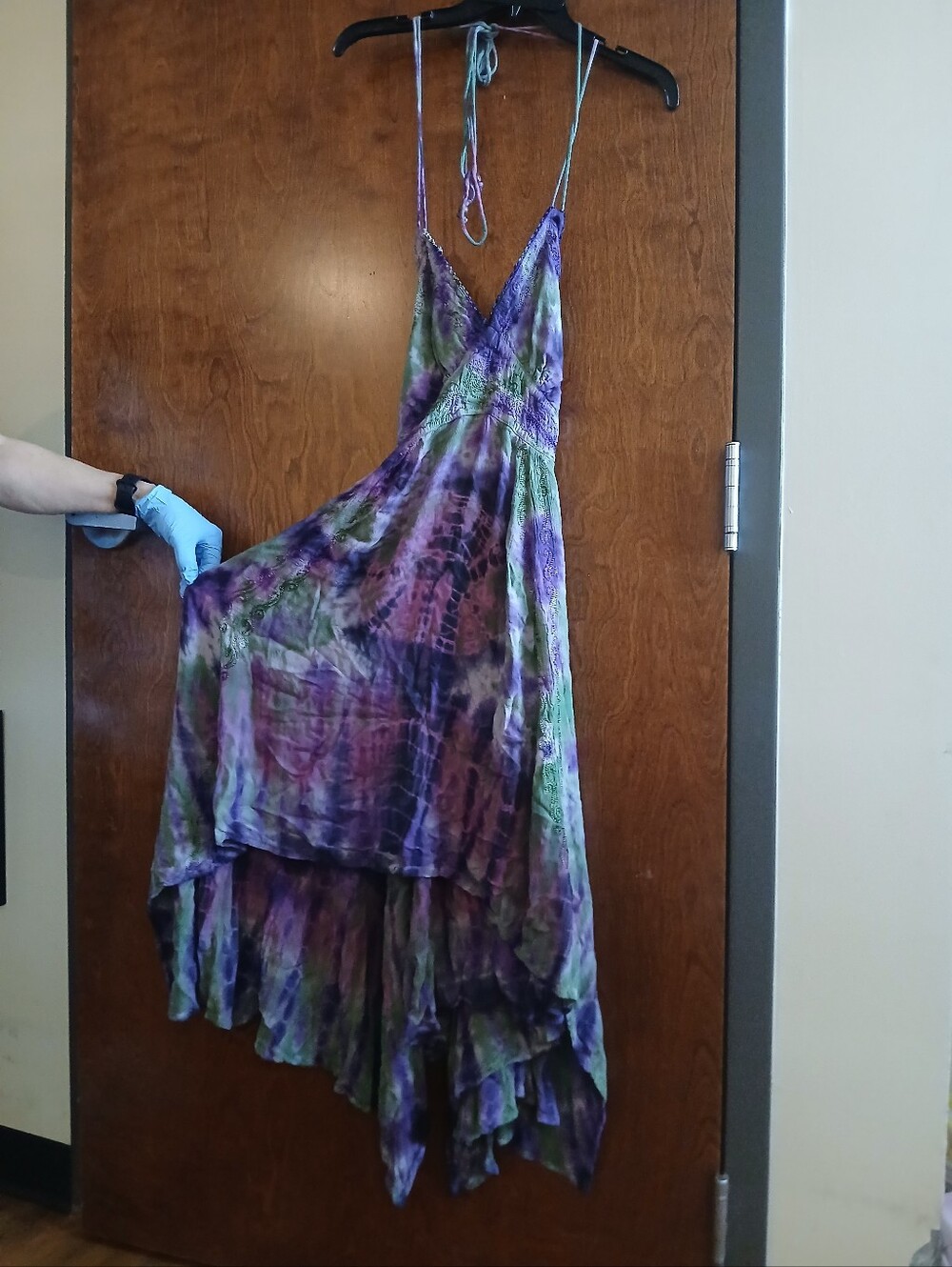 ADVANCE APPAREL tye dye halter mini dress